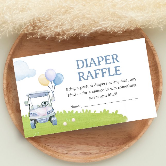 A Little Putter Golf Baby Shower Diaper Raffle Enclosure Card (Golf A Little Putter Baby Shower Diaper Raffle)