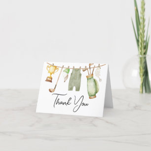 A Little Putter Golf Baby Shower Letterpress Thank You Card