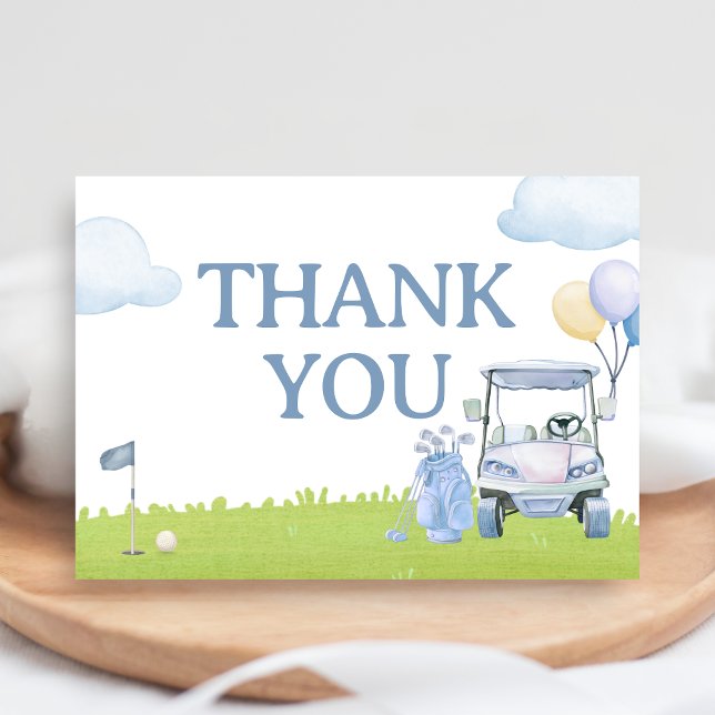 A Little Putter Golf Baby Shower Thank You Card (Golf A Little Putter Baby Shower Thank You Card)