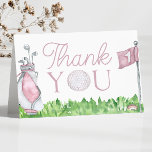 A Little Putter Pink Golf Baby Shower Thank You Card<br><div class="desc">This is a A Little Putter Pink Golf Baby Shower Thank You Card!</div>