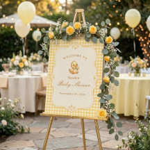 A Little Quack Baby Shower Welcome sign