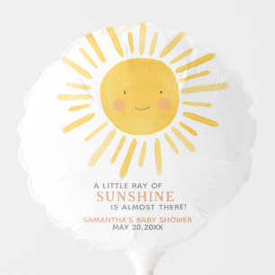 A Little Ray of Sunshine Baby Shower Balloon