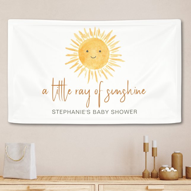 A Little Ray Of Sunshine Baby Shower Banner (Creator Uploaded)