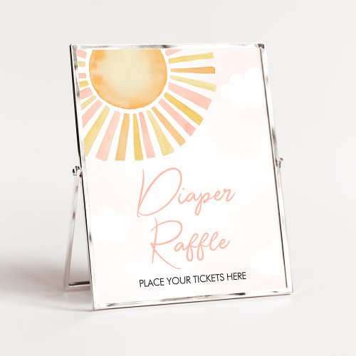 A Little Ray of Sunshine Baby Shower Diaper Raffle Poster