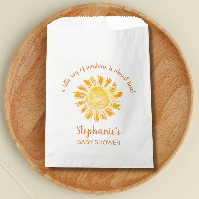 A Little Ray Of Sunshine Baby Shower  Favor Bag (Creator Uploaded)