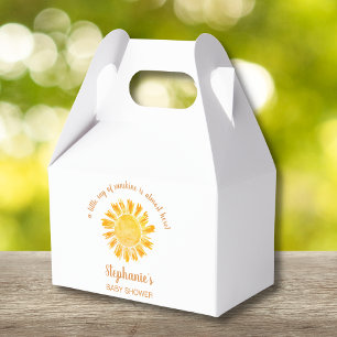 A Little Ray Of Sunshine Baby Shower Favor Boxes