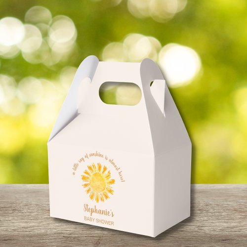 A Little Ray Of Sunshine Baby Shower  Favor Boxes