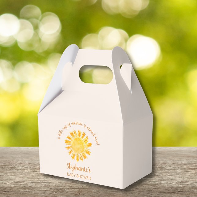 A Little Ray Of Sunshine Baby Shower  Favor Boxes (Creator Uploaded)