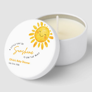 A Little Ray of Sunshine Baby Shower Mini Candle Favors
