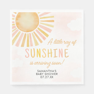 A Little Ray of Sunshine Baby Shower Napkins