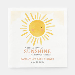 A Little Ray of Sunshine Baby Shower Napkins