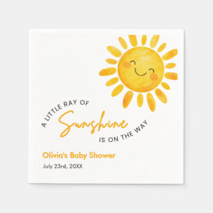 A Little Ray of Sunshine Baby Shower Napkins