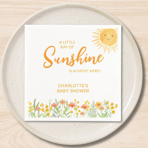 A Little Ray Of Sunshine Baby Shower Napkins