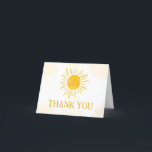 A Little Ray of Sunshine Baby Shower Thank You Card<br><div class="desc">Express your gratitude with Sunshine Baby Shower Thank You Card Printable,  a perfect way to share your heartfelt thanks. Adorned with adorable baby motifs this customizable card adds a touch of sweetness to your appreciation. Personalize to convey your thanks in the most charming and memorable way!

BS251</div>