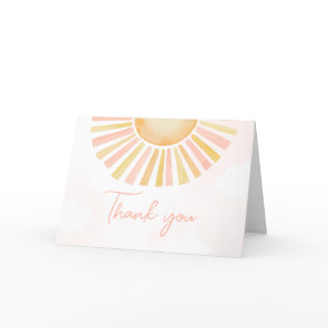 A Little Ray of Sunshine Baby Shower Thank You Card