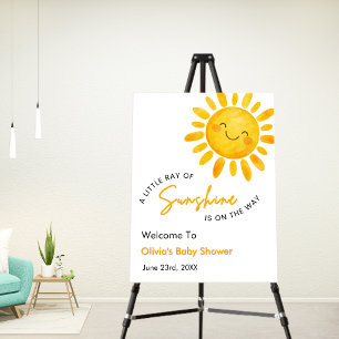 A Little Ray of Sunshine Baby Shower Welcome Foam Board