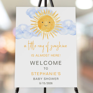 A Little Ray Of Sunshine Baby Shower Welcome  Foam Board