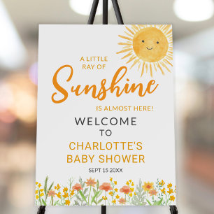A Little Ray Of Sunshine Baby Shower Welcome  Foam Board