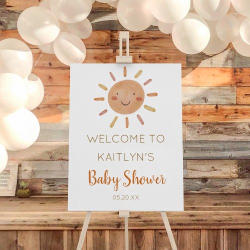 A Little Ray Of Sunshine Baby Shower Welcome Sign