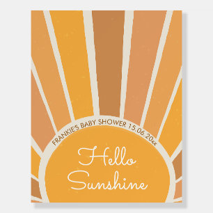 A Little ray of Sunshine Baby Shower Welcome Sign