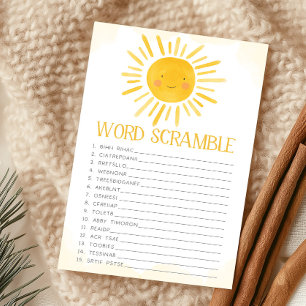 A Little Ray of Sunshine Baby Word Scramble Game