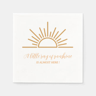 A Little Ray of Sunshine Boho Baby Shower Napkins