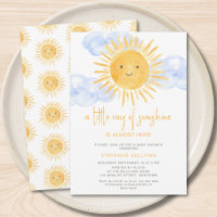 A Little Ray of Sunshine Clouds Baby Shower