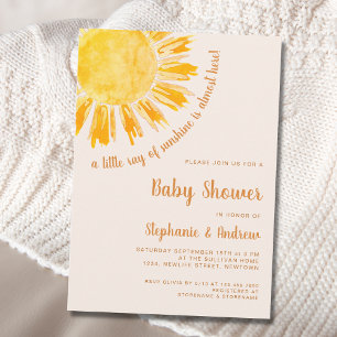 A Little Ray of Sunshine Couples Baby Shower  Invitation