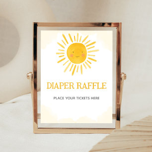 A Little Ray of Sunshine Diaper Raffle Sign