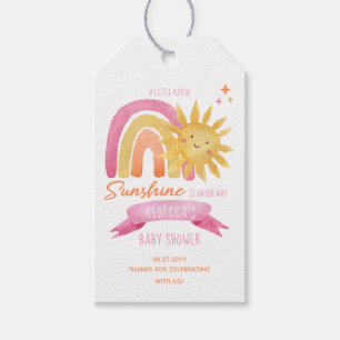 A Little Ray of Sunshine Girl Baby Shower Favor B Gift Tags