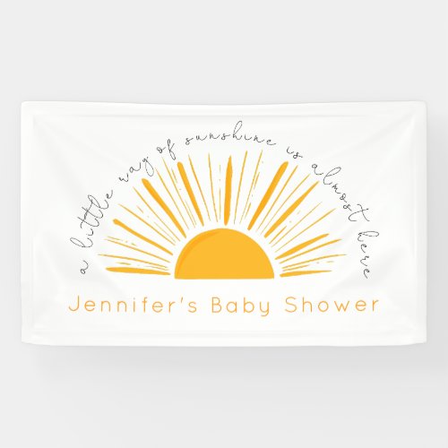 A little ray of sunshine is almost here banner