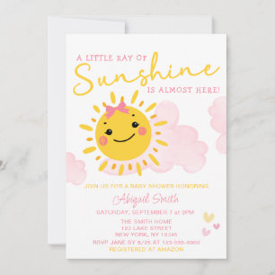 A LITTLE RAY OF SUNSHINE IS ALMOST HERE INVITATION