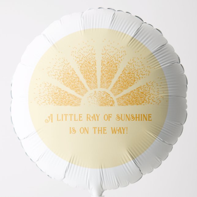 A little ray of sunshine is on the way balloon (Front)
