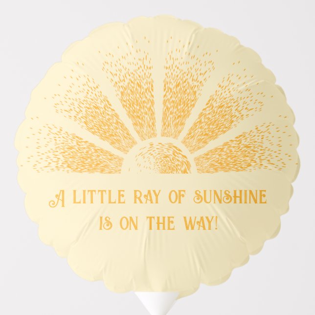 A little ray of sunshine is on the way balloon (Front)