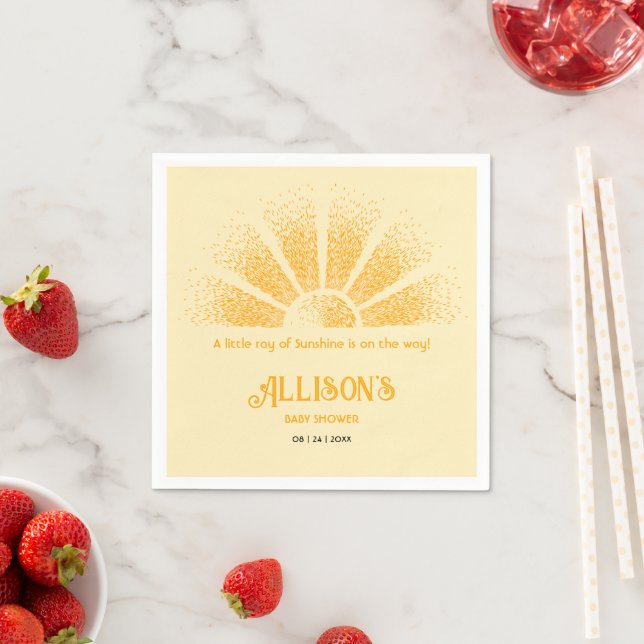 A little ray of Sunshine is on the way! Napkins (Insitu)