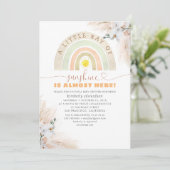A Little Ray of Sunshine - Rainbow Baby Shower Invitation (Standing Front)