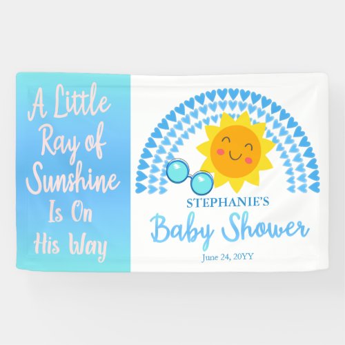 A Little Ray of SunshineBoy Baby Shower Banner