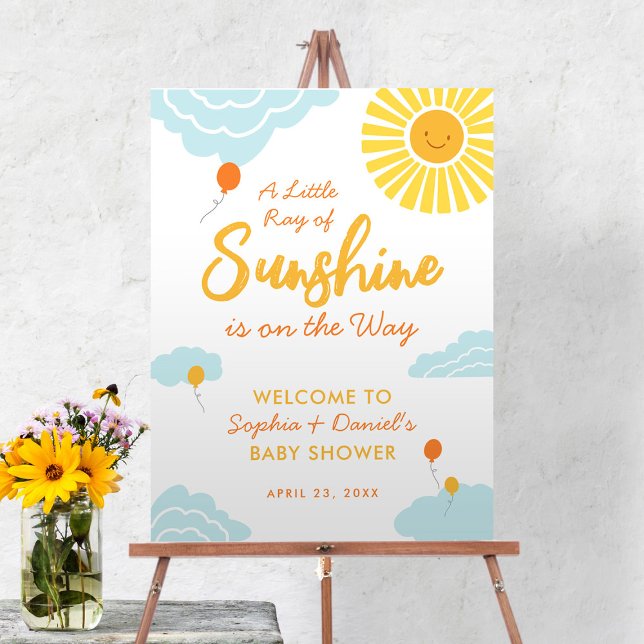 A Little Ray Sunshine Baby Shower Foam Board Sign (Creator Uploaded)