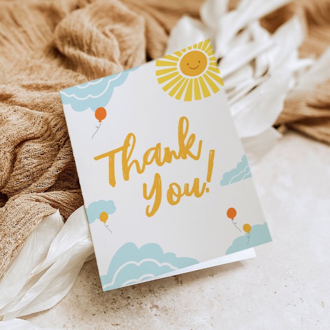 A Little Ray Sunshine Baby Shower Thank You Cards (Creator Uploaded)