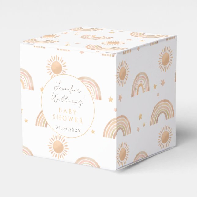 A little ray sunshine retro baby shower favor box (Front Side)