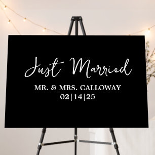A Little Retro Just Married  Foam Board