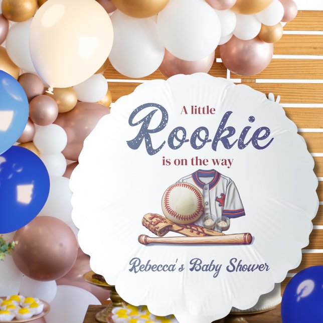 A Little Rookie on the Way - Baseball Baby Shower Balloon (Creator Uploaded)