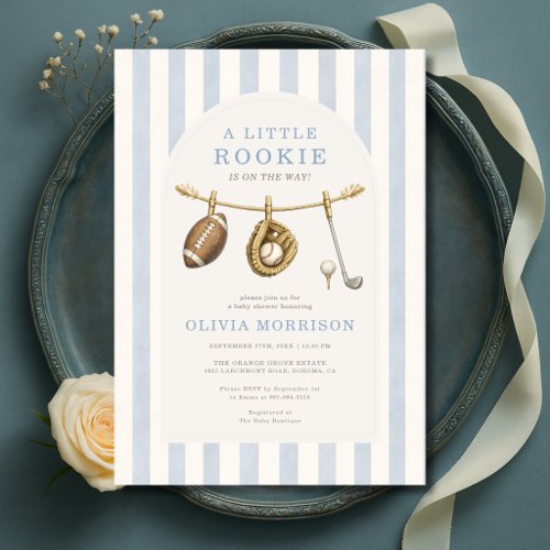 Clothesline baby shower invitation