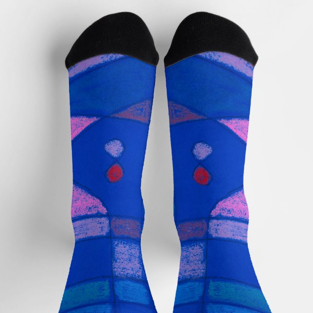 A little room in Venice by Paul Klee, Abstract Art Socks (Top)