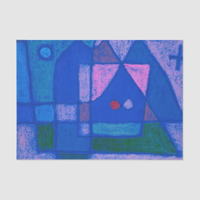 A little room in Venice by Paul Klee, Abstract Art Tissue Paper (Front)