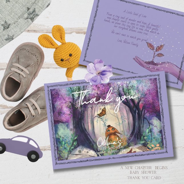 A Little Seed of Love Storybook Baby shower Thank You Card (A Little Seed of Love Storybook Baby shower Thank You Card)