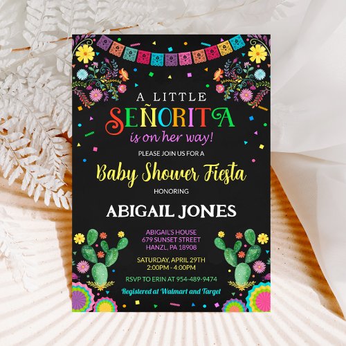 A little senorita baby shower invitation