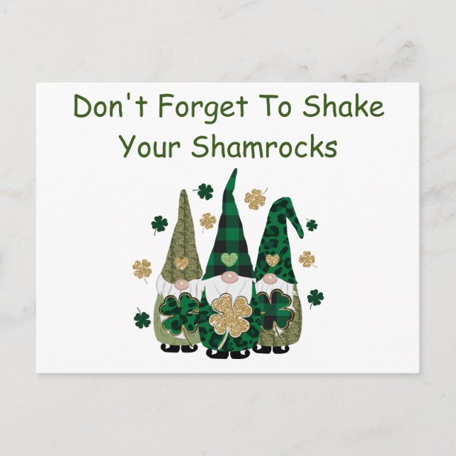 A Little Shamrock Humor Postcard (Front)