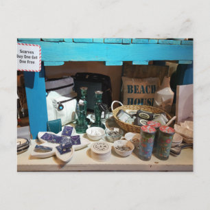 A little shopping on vacation postcard