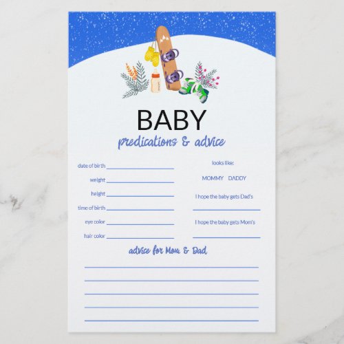 A Little Shredder Baby Predictions and Advice Flyer